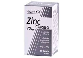 HEALTH AID Zinc Gluconate 70mg - 90 Tablets