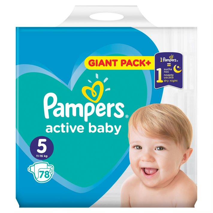 PAMPERS Active Baby Diapers Size 5 