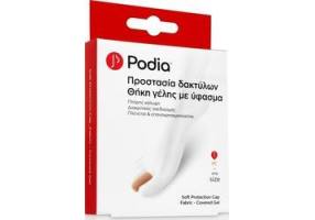 Podia Elastic Protection Tube Fabric & Gel Προστασία Δακτύλων Επίθεμα Γέλης Small, 2 τεμάχια