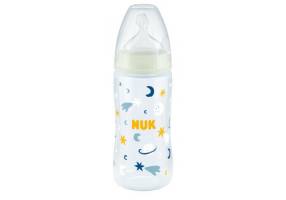 Nuk Πλαστικό Μπιμπερό First Choice Plus Night Κατά των Κολικών με Θηλή Σιλικόνης 300ml για 6+ μηνών