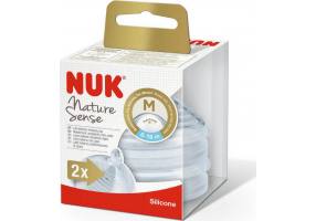 Nuk Nature Sense Medium Flow Silicone Nipples for 6+ months 2pcs