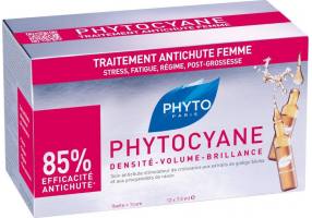 Phyto Phytocyane Anti-Hair Loss Treatment for Women 12Abs X 7.5ml + Phyto Phytophanere Gift 120cap